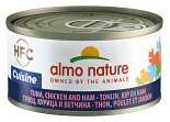 Almo Nature kattenvoer HFC Cuisine tonijn, kip en ham 70 gr