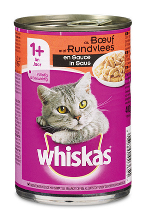 Whiskas kattenvoer Adult saus met rund 400 gr