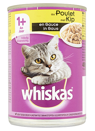 Whiskas kattenvoer Adult saus met kip 400 gr